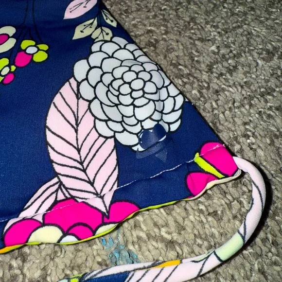 Lost reversible multicolored bikini halter triangle & tie bottoms - Picture 4 of 11